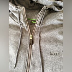 Boss Gray Zip-Up Hoodie